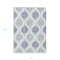 Homeroots 5' X 8' Sky Blue Ivory And Denim Blue Ikat Washable Indoor Outdoor Area Rug 589123 - alternate 4