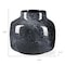 Homeroots 9" Black Mottled Round Glass Table Vase 608283 - alternate 3
