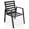 Leisuremod Chelsea Modern Patio Dining Armchair in Aluminum with Removable Cushions, Light Grey, 4PK CC20BL-LGR4 - alternate 3