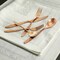Megachef La Vague 20 Piece Flatware Utensil Set, Stainless Steel Service for 4 in Matte Rose Gold MCFW-LA VAGUE-MATTEROSEGOLD - alternate 5