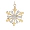 Homeroots Set of Two Gold And Silver Metal Snowflake Shaped Ornaments, 2PK 633350 - alternate 1