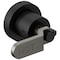 Brizo Litze Two-Handle Wall Mount Tub Filler Handle Kit, Industrial Lever Matte Black/Luxe Steel HL70434-BLSL - alternate 1