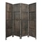 Homeroots 79" Brown Solid Wood Folding Four Panel Screen Room Divider 415090 - alternate 3