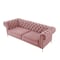 Homeroots 91" Rust Velvet Chesterfield Solid Wood Sofa 543958 - alternate 5