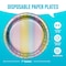Creative Converting Iridescent Party Dessert Plates, 7", 96PK 336691 - alternate 3