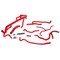 Hps Performance High Temp Reinforced Silicone Radiator and Heater Coolant Hose Kit, Red,  57-1707-RED - alternate 1