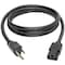 Eaton Tripp Lite Series Computer Power Cord, NEMA 5-15P to C13 - Heavy-Duty, 15A, 125V, 14 AWG, 6 ft. P007-006 - alternate 4