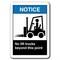 Signmission 10 in Height, Plastic, 10" x 7", ANSI-710NS No Lift Trucks Beyond This ANSI-710NS No Lift Trucks Beyond This - alternate 1