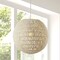 Jonathan Y Luna 15.75" 1-Light Bohemian Modern Woven Rattan/Iron LED Pendant, Cream/White JYL6503B - alternate 4