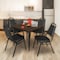Regency Square Kahlo Breakroom Table W/ 4 Restaurant Stack Chairs, 48 in W, 48 in L, Neo Walnut TPL4848NWBK29BK - alternate 3