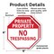 Signmission Private Property No Trespassing, 6 inch X 6 inch, Plastic Sign, 2PK OC-P-2PACK-6-142 - alternate 3