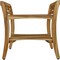 Homeroots 24" Natural Solid Teak Wood Shower Bench With Handles 376719 - alternate 4