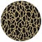 Homeroots 8' Black And Gold Round Geometric Washable Indoor Outdoor Area Rug 599180 - alternate 3