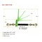 Mytee Products 5/16in - 3/8in Hi-Viz Green Ratchet Chain Binder w/ Folding Handle - 7,100 lbs, 4PK CBRS-FH56x4 - alternate 2