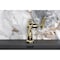 Kingston Brass One-Handle Single-Hole Bathroom Faucet with Push Pop-Up Drain, Polished Brass KS3542TKL - alternate 4