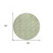 Homeroots 8' Green And Ivory Round Geometric Washable Indoor Outdoor Area Rug 594991 - alternate 4