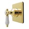 Kingston Brass Single-Handle Six-Way Diverter Valve with Square Trim Kit, Polished Brass KS4042BPL - alternate 1