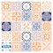 Homeroots 12" X 12" Yellow White and Blues Peel and Stick Removable Tiles 556443 - alternate 3