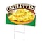 Signmission Omelettes Die Cut Yard Sign & Stake outdoor plastic coroplast window, C-DC-1216-Omelettes19 C-DC-1216-Omelettes19 - alternate 1