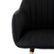 Elama 2 Piece Fabric Tufted Chair in Black with Wooden Legs ELM-793-BLK - alternate 5