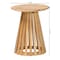 Bali & Pari Caribic Modern Slatted Acacia Wood End Table 254-13768-ZORO - alternate 4