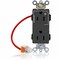 Leviton Straight Blade Receptacle, 5-15R, 15 A, 125V AC, Flush Mount, Self-Grounded M1626-1CE - alternate 1
