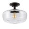 Jonathan Y Marfa 14" 1-Light Modern Farmhouse Schoolhouse Frosted Glass/Metal LED Semi Flush Mount, Oil Rubbed B JYL7517A - alternate 6