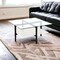 Homeroots 32" White And Black Glass And Steel Square Coffee Table With Shelf 521988 - alternate 5