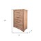 Homeroots 36" Natural Solid Wood Four Drawer Chest 524615 - alternate 2