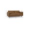 Homeroots 89" Brown Leather Sofa With Ottoman 641077 - alternate 5