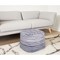 Homeroots 18" Blue Cotton Cube Striped Pouf Ottoman 534111 - alternate 1