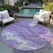 Homeroots 8' Purple Mint Green And Ivory Round Abstract Washable Indoor Outdoor Area Rug 618204 - alternate 4