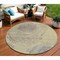 Homeroots 8' Beige Taupe And Gray Round Abstract Washable Indoor Outdoor Area Rug 582790 - alternate 4