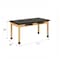 Diversified Spaces Wooden Leg Tables with Compartments, Oak, Wood Frame, 72 in W, Black C724LBBK30E - alternate 4