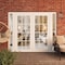 Vdomdoors Front Exterior Prehung Metal-Plastic Double Doors Clear Glass / MANUX 8355 White Silk / Office Comm MANUX8355DEXD-WS-W14+72+14xH80-LH-I - alternate 3