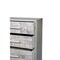Homeroots 35" Gray Carved Geometric Solid Wood Five Drawer Dresser 661224 - alternate 5