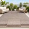 Jonathan Y Sukie Modern Offset Stripe Brown/Beige 3 ft. x 5 ft. Indoor/Outdoor Area Rug SMB133B-3 - alternate 1
