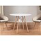 Homeroots 36" White And Natural Solid Wood Dining Table 520871 - alternate 2