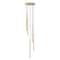 Z-Lite Forest 5 Light Chandelier, Modern Gold, 12 In W x 23.75 In H 919MP24-5R-MGLD-LED - alternate 2