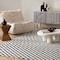 Homeroots 6' X 9' Black and White Geometric Distressed Indoor Outdoor Area Rug 558811 - alternate 3