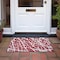 Homeroots 2' X 3' Red and White Abstract Washable Non Skid Indoor Outdoor Area Rug 559316 - alternate 6