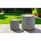Homeroots Set of Two Brown And Gray Clay 7 Ounce Geometric Round Pot Planters, 2PK 517967 - alternate 5