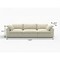 Homeroots Khaki Linen Blend Modular Rectangular Three Piece Sectional 714575 - alternate 4