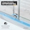 Anzzi 76in x 56-60in. Frameless Sliding Shower Door in Brushed Nickel , 3/8in 10mm Tempered Clear Glass SD-AZ21-02BN - alternate 3