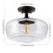 Jonathan Y Marfa 14" 1-Light Modern Farmhouse Schoolhouse Frosted Glass/Metal LED Semi Flush Mount, Oil Rubbed B JYL7517A - alternate 7