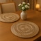 Homeroots 15" Set of Two Natural Braided Jute Round Placemats 534176 - alternate 1