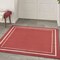 Homeroots 5' Red And Ivory Square Indoor Outdoor Area Rug 545948 - alternate 4