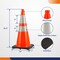 4Dock Traffic Cone, PVC, 29.5 in Height, Orange/Red+Black 3 PK TS002 - alternate 2
