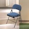 Elama 4 Piece Metal Folding Chair with Padded Seats in Dark Blue ELM-J0369B-DB - alternate 4