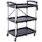 Edendirect 3 Layers Folding Collapsible Service Cart Pack-N-Roll, Black, 50 Lb. Load Capacity per Shelf ED-W46578737 - alternate 4